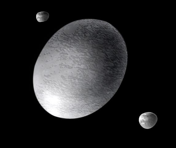 艺术家笔下的Haumea和它的卫星