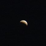 小喀纳库勒湖的月偏食