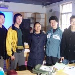 在杭高天文社基地合影（左到右：赵晋、我、林老师、杨毅、刘咏晨）