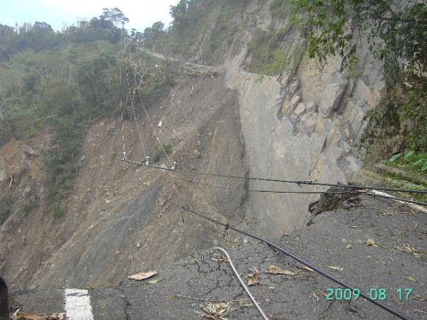 No. 162A Country Road damages (from Taiwan Transportation Authority)