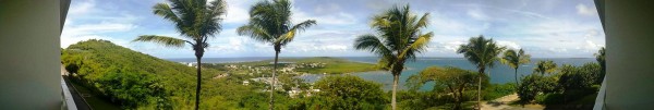Panorama -- looking out to Atlantic Ocean from the balcony.