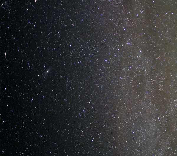 肉眼所见的M31 (F. Broms摄)